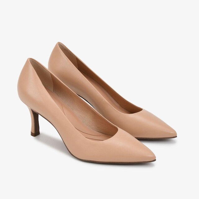 Scarpin em Couro Nude Loucos e Santos