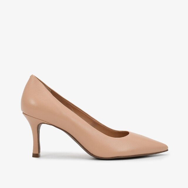 Scarpin em Couro Nude Loucos e Santos