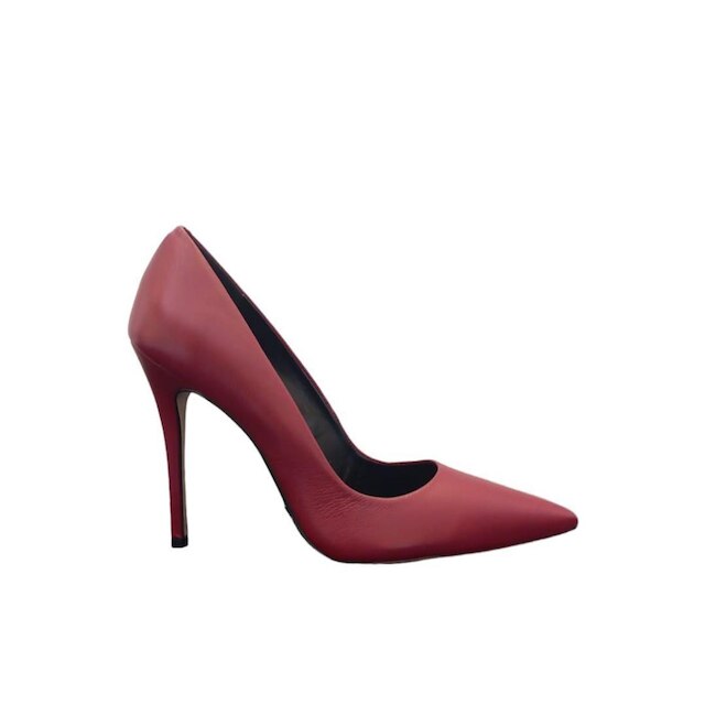 Scarpin em Couro Rouge / Vermelho Escuro Cecconello