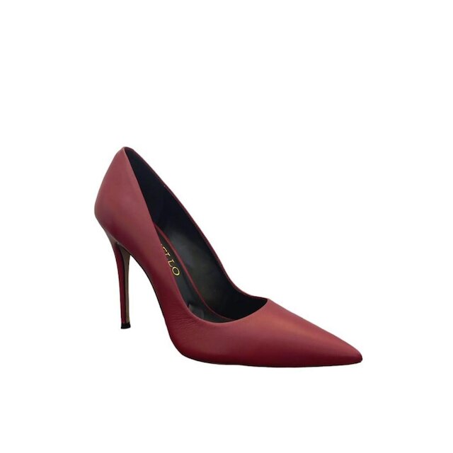 Scarpin em Couro Rouge / Vermelho Escuro Cecconello