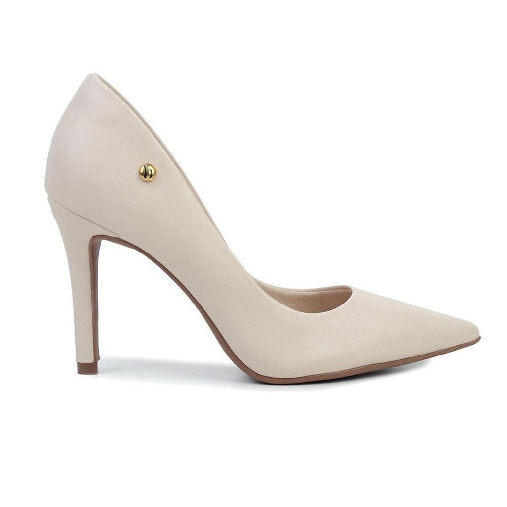 Scarpin Feminino Bebecê Salto Fino Bege - T212