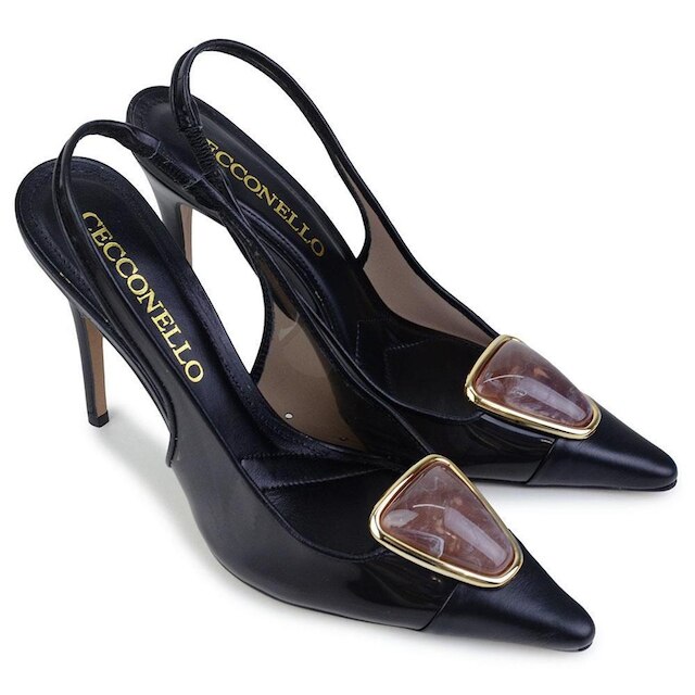 Scarpin Feminino Cecconello Slingback Preto - 3082