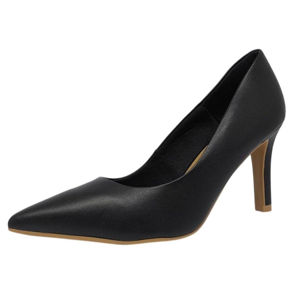 Scarpin Feminino Couro Salto Médio Fino Elegante Usaflex