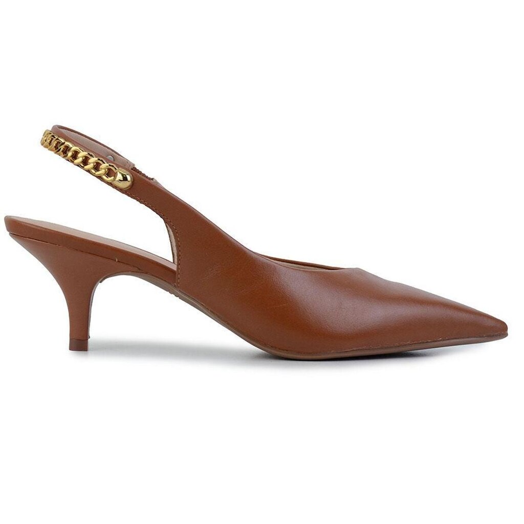Scarpin Feminino Giulia Domna Slingback Marrom - 341.003