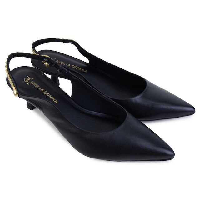 Scarpin Feminino Giulia Domna Slingback Preto - 271002