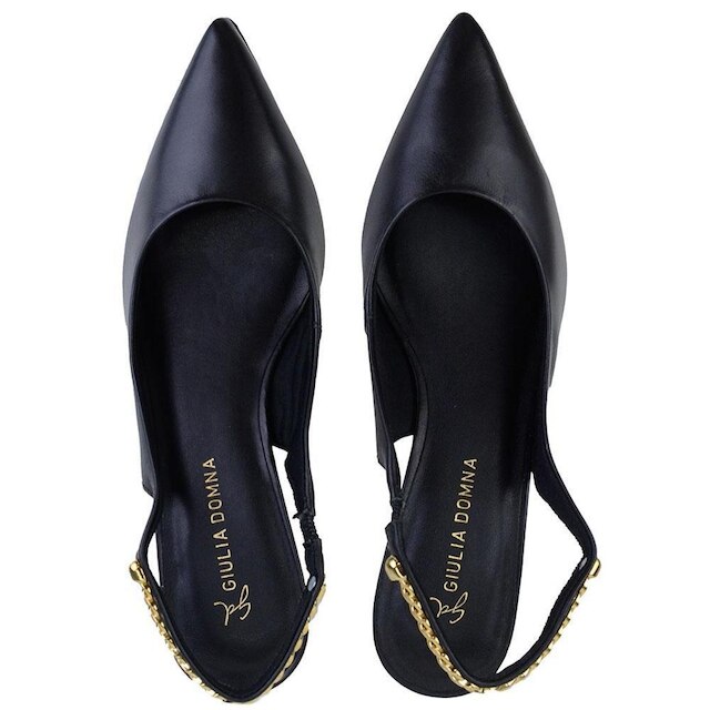 Scarpin Feminino Giulia Domna Slingback Preto - 271002