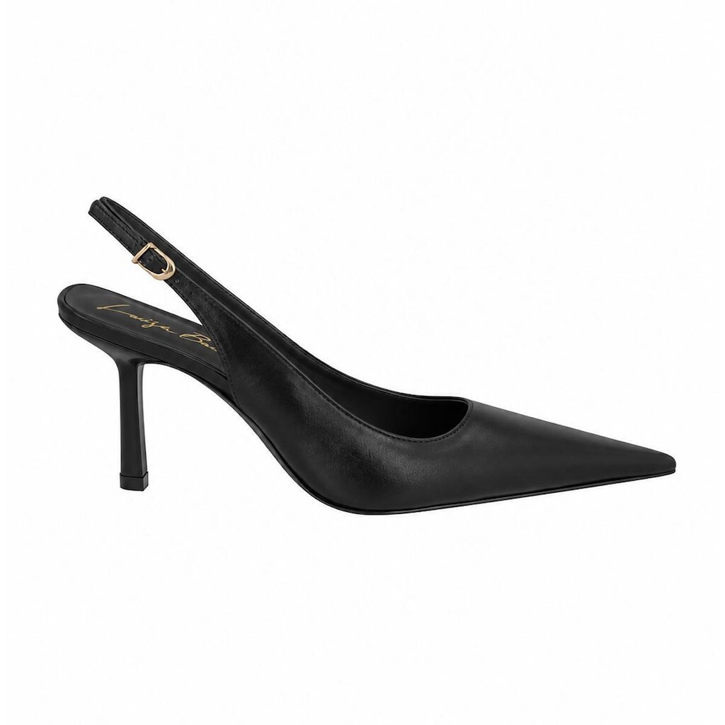 Scarpin Feminino Luiza Barcelos Couro Slingback Preto - 1442