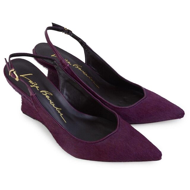 Scarpin Feminino Luiza Barcelos Slingback Vinho - 1342