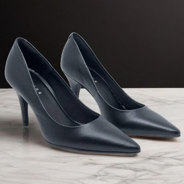Scarpin Feminino Salto Fino Médio Couro Lia Line 2292.71567