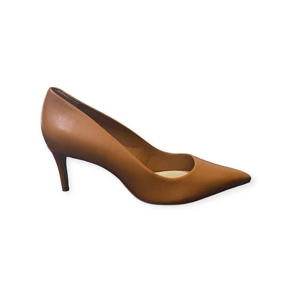 Scarpin Feminino Schutz Couro Salto Médio Marrom