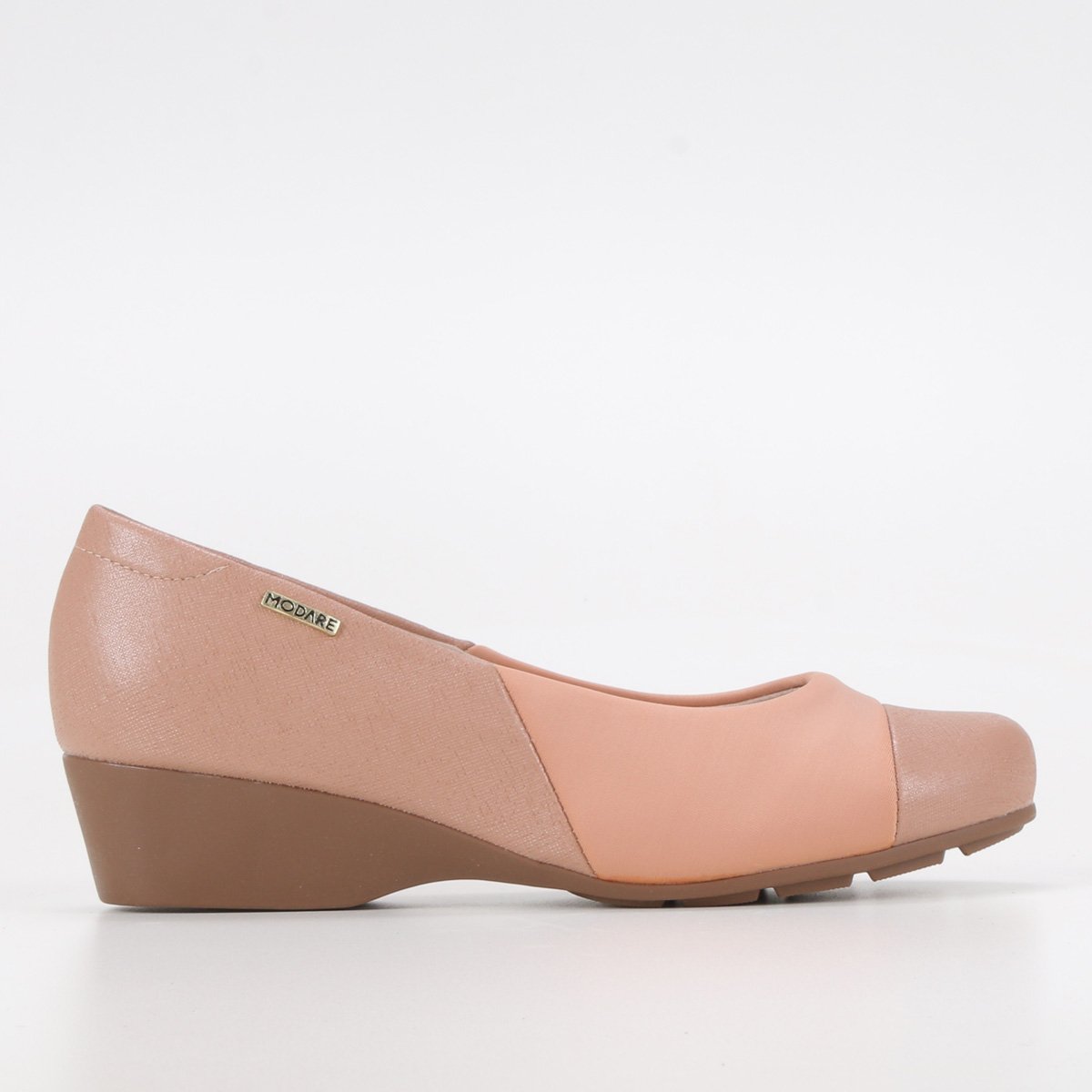 Scarpin Modare Anabela Ultra Confort - Bege Menor preço em Scarpin Modare Anabela Ultra Confort - Bege