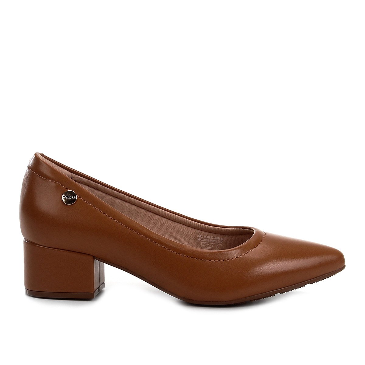 scarpin caramelo salto baixo