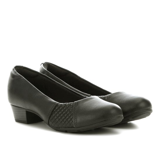 Scarpin Modare Joanete Salto Baixo - Preto