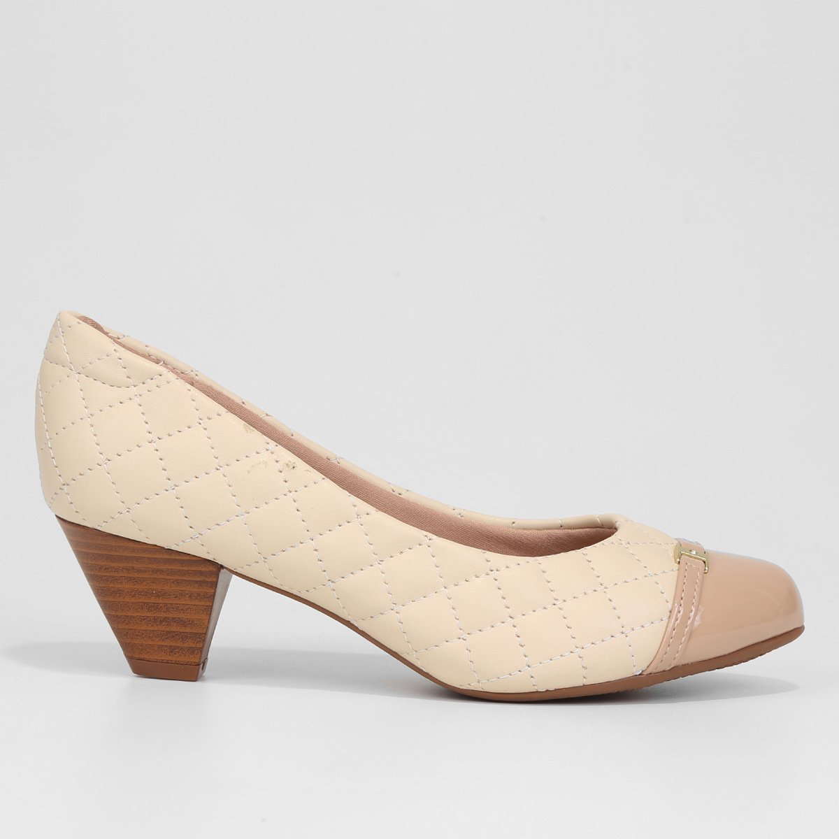 Scarpin Modare Matelassê Salto Baixo Feminino Menor preço em Scarpin Modare Matelassê Salto Baixo Feminino