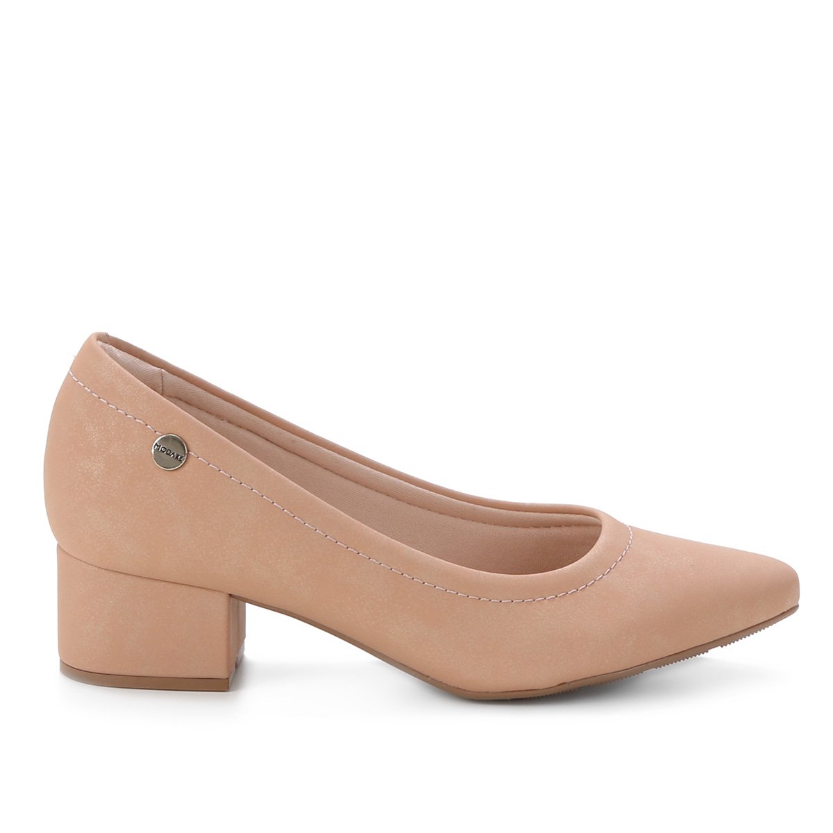 Scarpin Modare Salto Baixo Feminino - Nude Menor preço em Scarpin Modare Salto Baixo Feminino - Nude