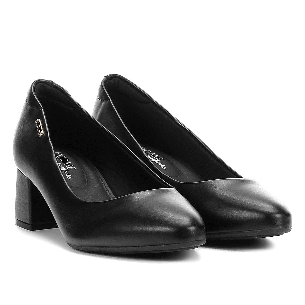 scarpin modare salto baixo grosso