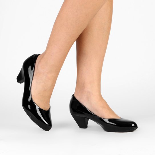 Scarpin Modare Salto Baixo - Preto