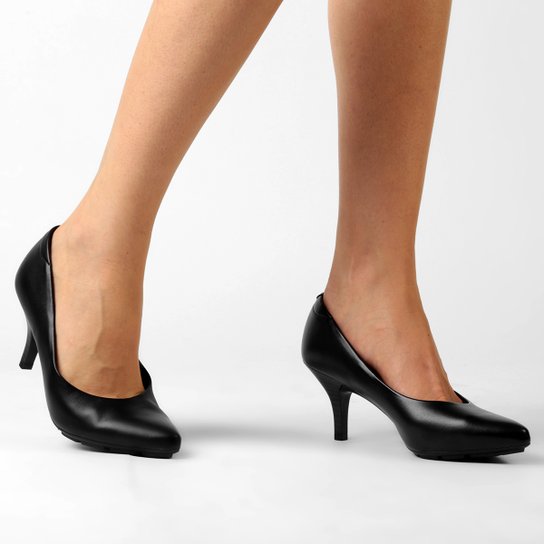 Scarpin Modare Salto Fino - Preto