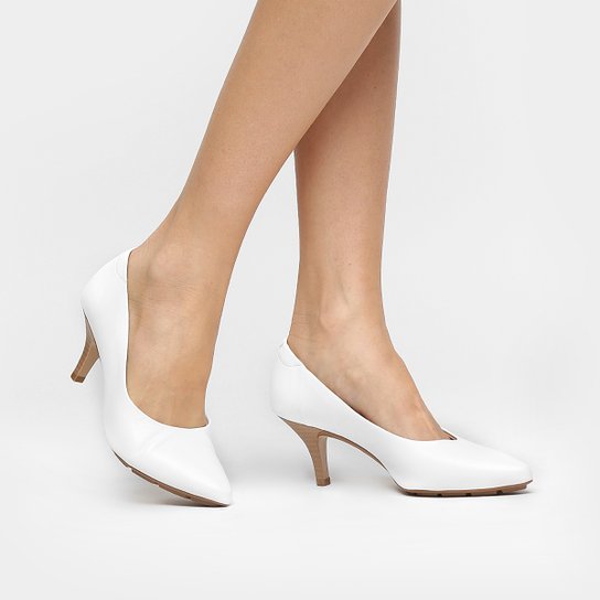 Scarpin Modare Salto Fino - Branco