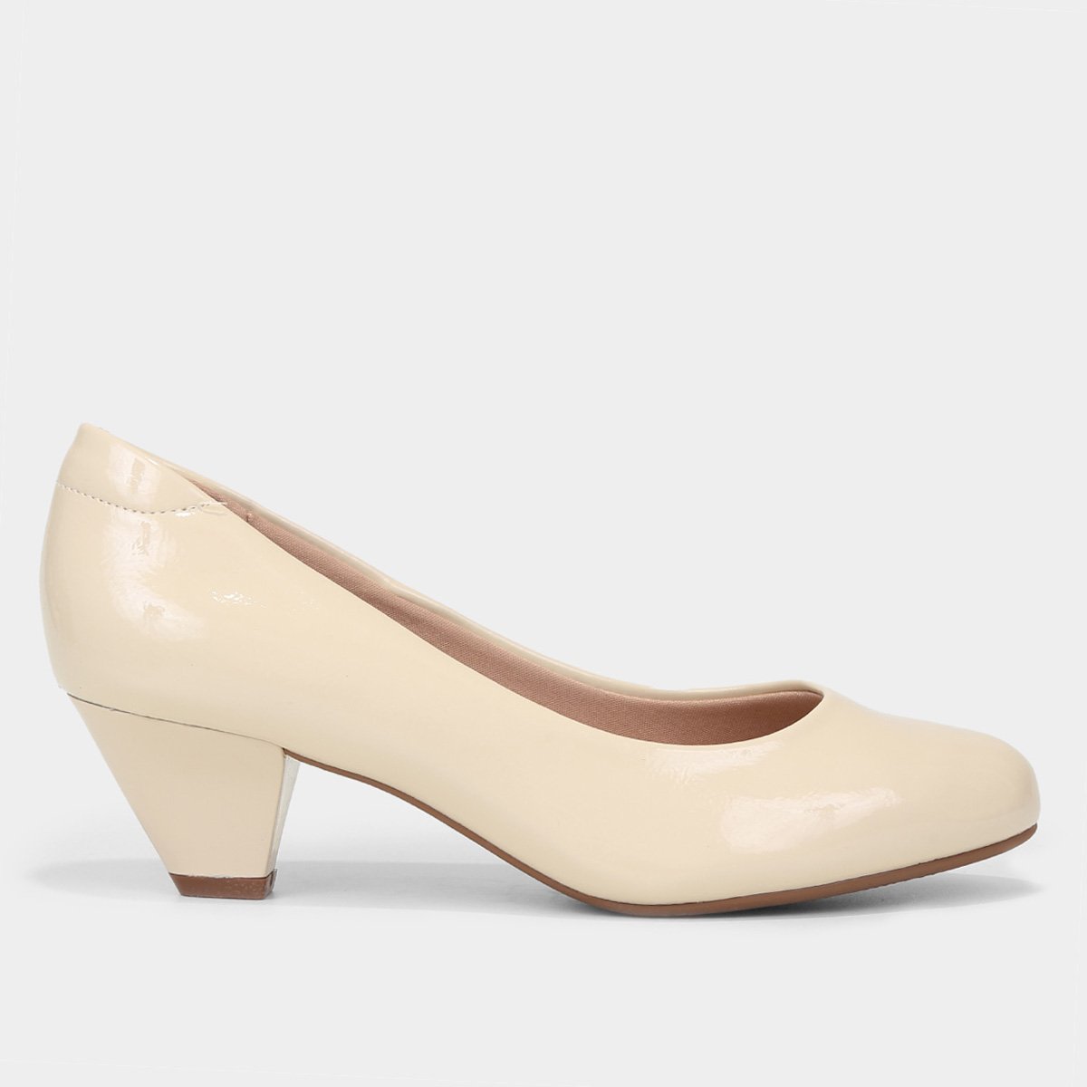 Scarpin Modare Salto Médio Feminino - Off White Menor preço em Scarpin Modare Salto Médio Feminino - Off White