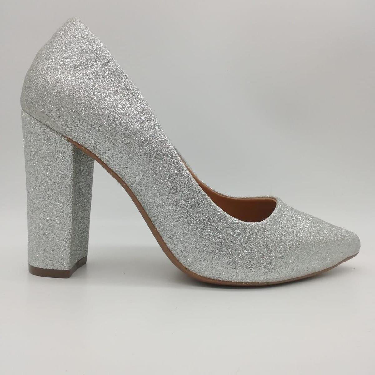 Sapato de salto alto de camurça feminino, calçado de noiva com cristais,  prata, preto brilhante, tamanho