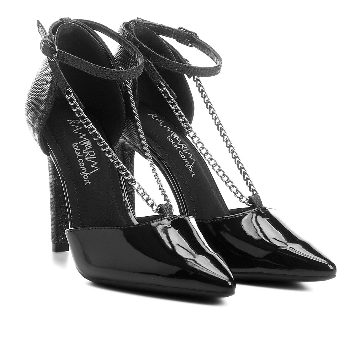 scarpin com corrente