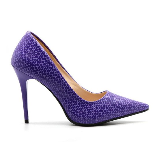 Scarpin Royalz Escama Penélope Feminino - Roxo