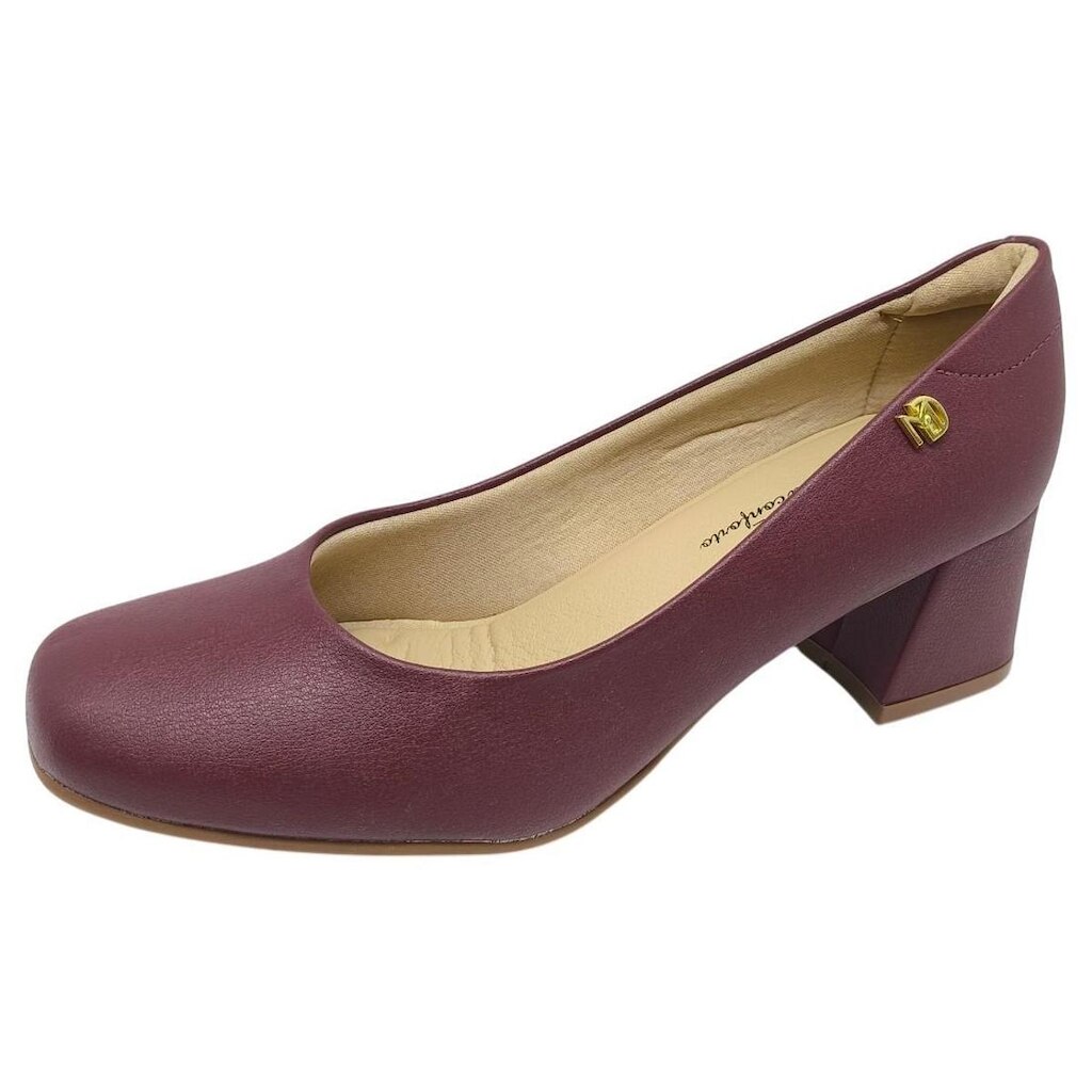Scarpin Sapato Feminino Salto Bloco Elegante Social Modare