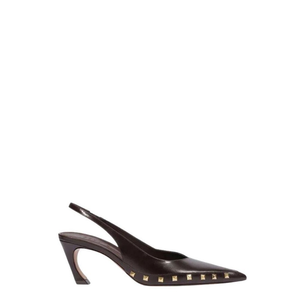 Scarpin Schutz Lexi Studs Salto Médio Marrom