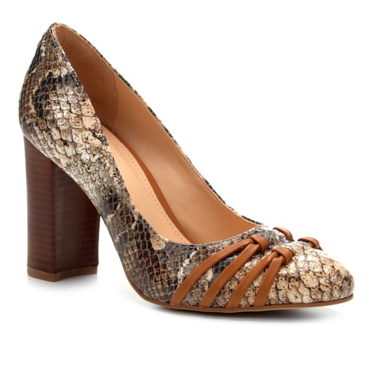Scarpin Shoestock Salto Alto Tirinhas - Cobra