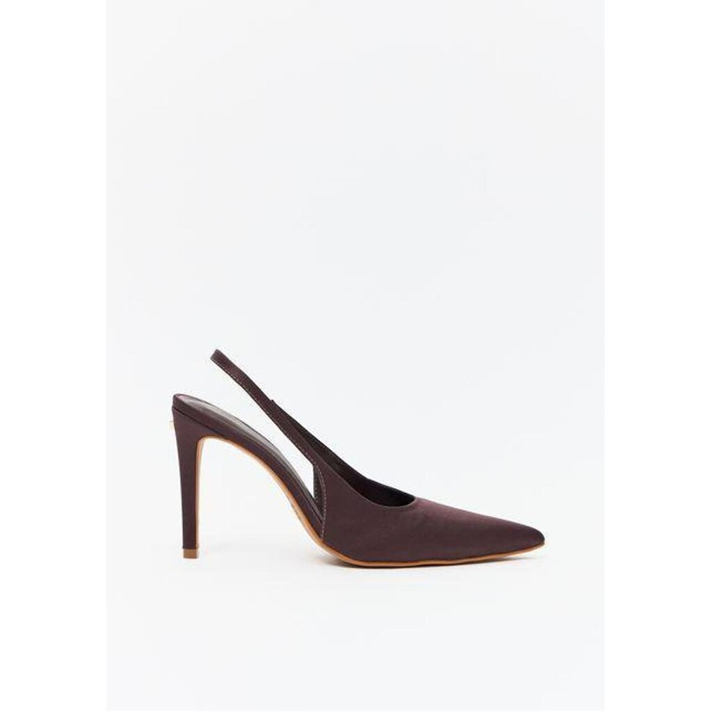 Scarpin Slinback Bico Fino Cetim