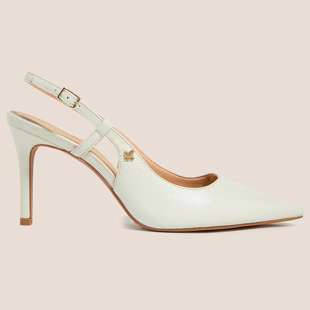 Scarpin Slingback Dudalina Couro Ve27 Feminino