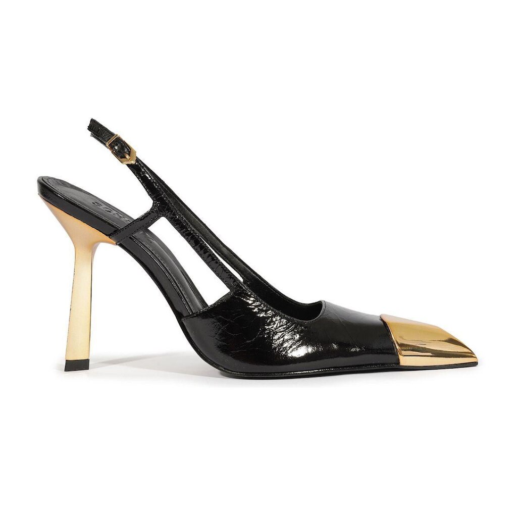 Scarpin Slingback Glamour Bico Metalizado Lançamento Schutz