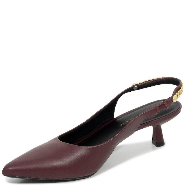 Scarpin Slingback Salto Baixo Bico Fino Giulia Domna 271.002