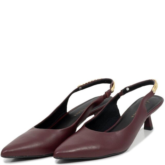 Scarpin Slingback Salto Baixo Bico Fino Giulia Domna 271.002