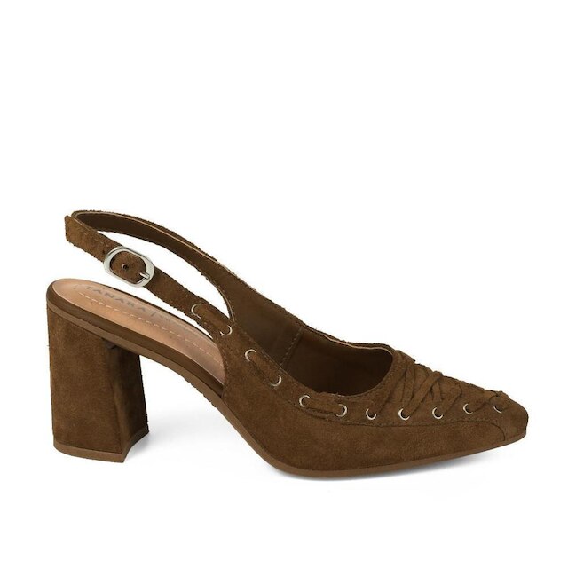 Scarpin Tanara Em Couro de Salto Bloco Feminino T9522