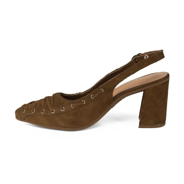 Scarpin Tanara Em Couro de Salto Bloco Feminino T9522