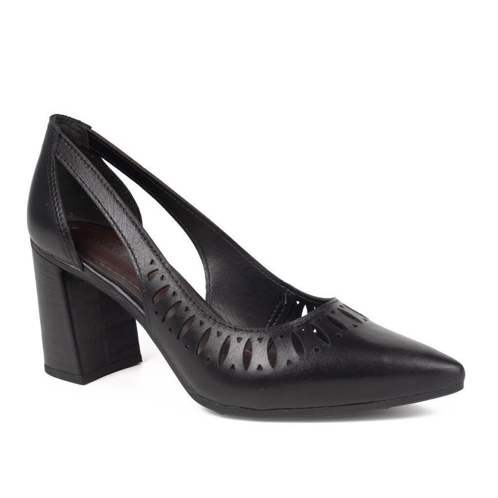Scarpin Tanara Em Couro de Salto Bloco Feminino T9524