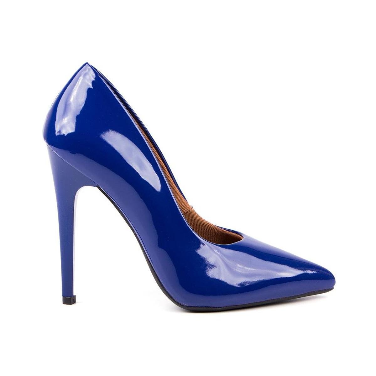 scarpin di scarp salto alto bico fino verniz