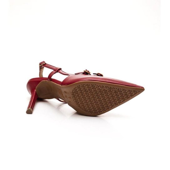 Scarpin Via Marte Feminino Verniz 044-007 Carmim