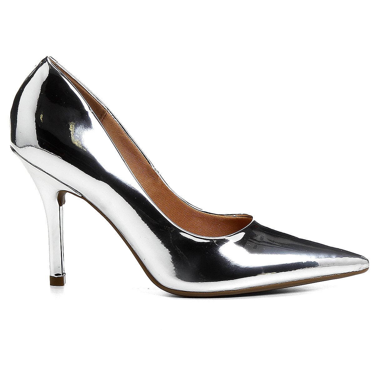 scarpin metalizado vizzano