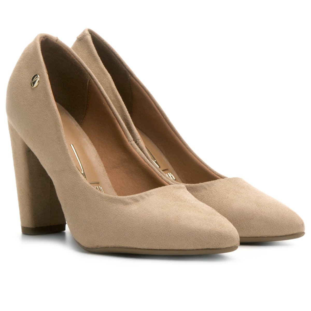 scarpin vizzano bico fino salto grosso