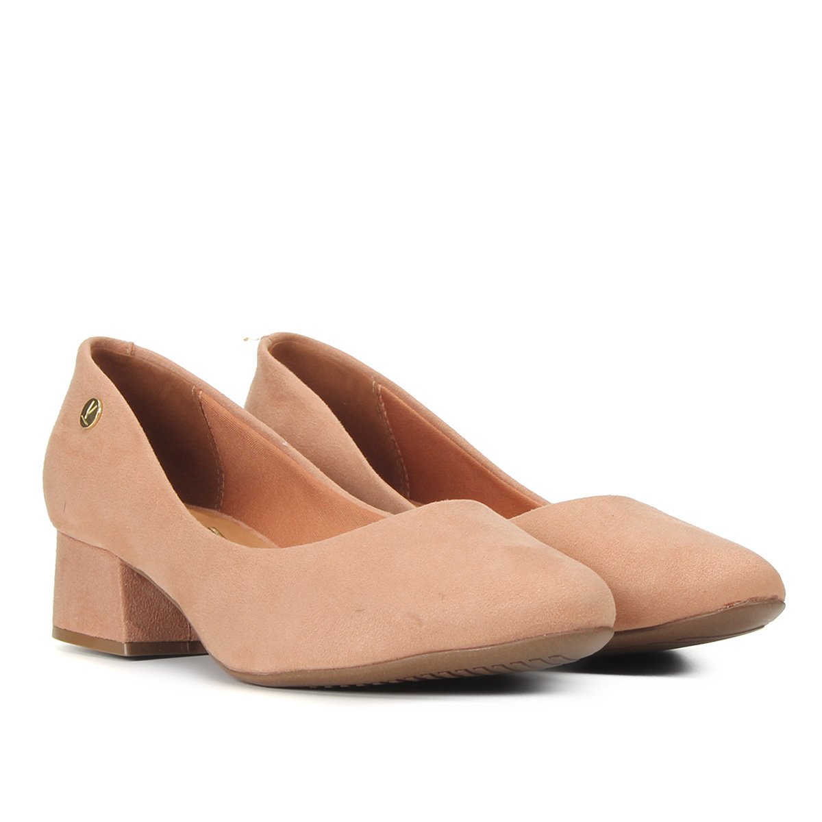 scarpin vizzano salto baixo nude