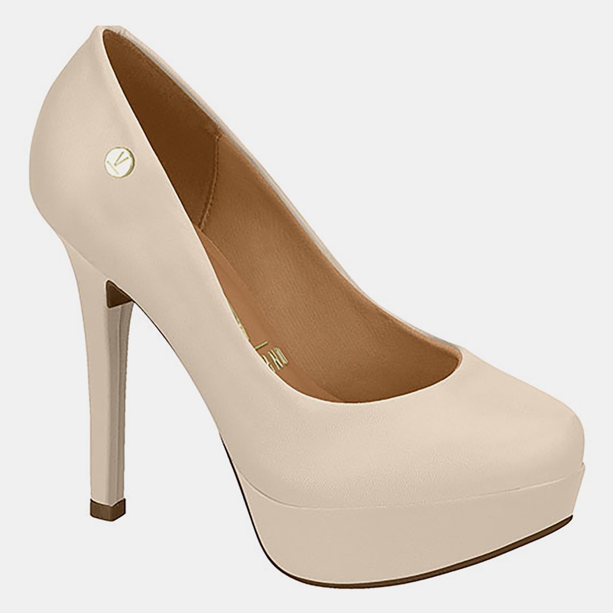 Scarpin Vizzano Meia Pata Salto Alto Tubarão - Branco+Preto Menor preço em Scarpin Vizzano Meia Pata Salto Alto Tubarão - Branco+Preto