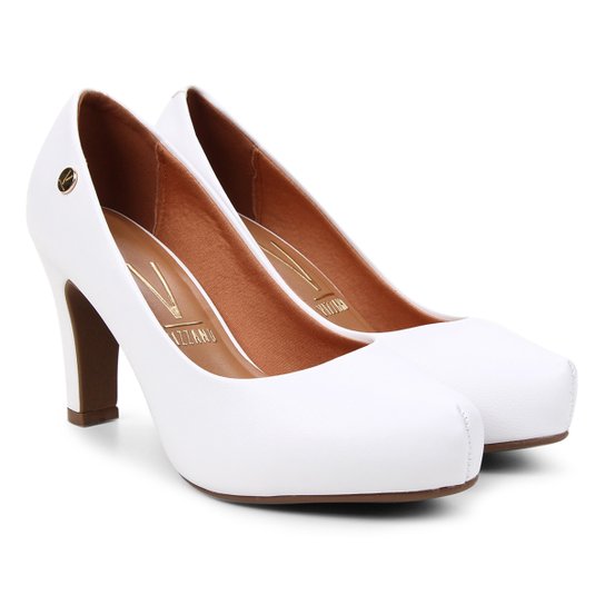 Sapato Vizzano Boneca Scarpin Vizzano Meia Pata Branco Meia Pata