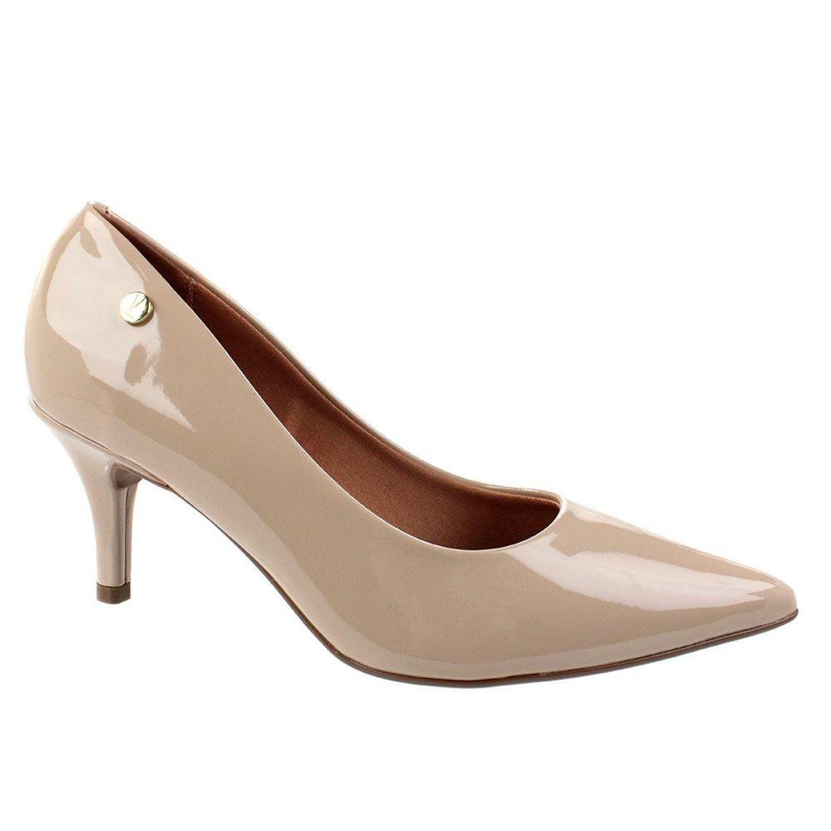 Scarpin Vizzano Pelica Bege Feminino - Bege Menor preço em Scarpin Vizzano Pelica Bege Feminino - Bege