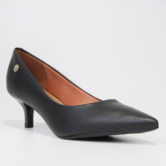 Scarpin Vizzano Salto Baixo Básico Bico Fino Feminino