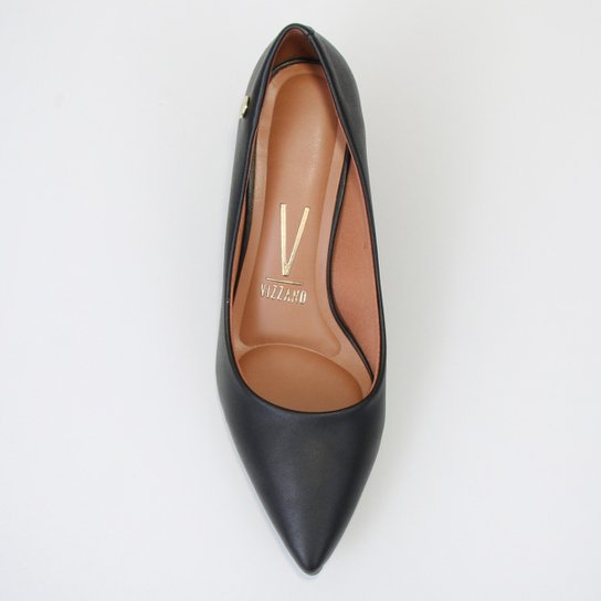 Scarpin Vizzano Salto Baixo Básico Bico Fino Feminino