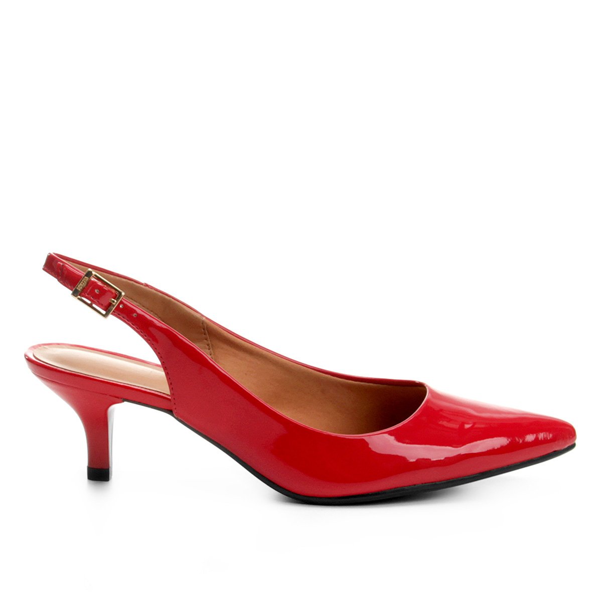 scarpin vizzano vermelho salto baixo