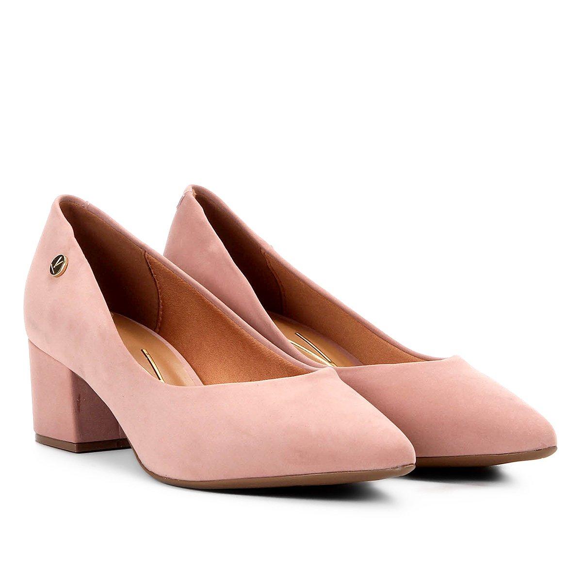 Scarpin Vizzano Salto Baixo Grosso Acabamento Fosco - Rosa Menor preço em Scarpin Vizzano Salto Baixo Grosso Acabamento Fosco - Rosa